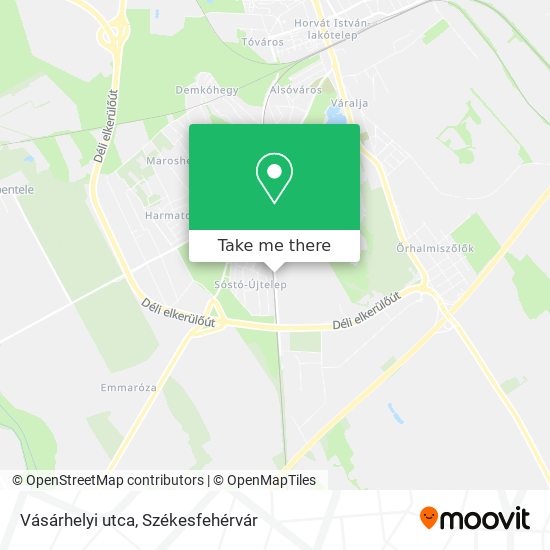 Vásárhelyi utca map