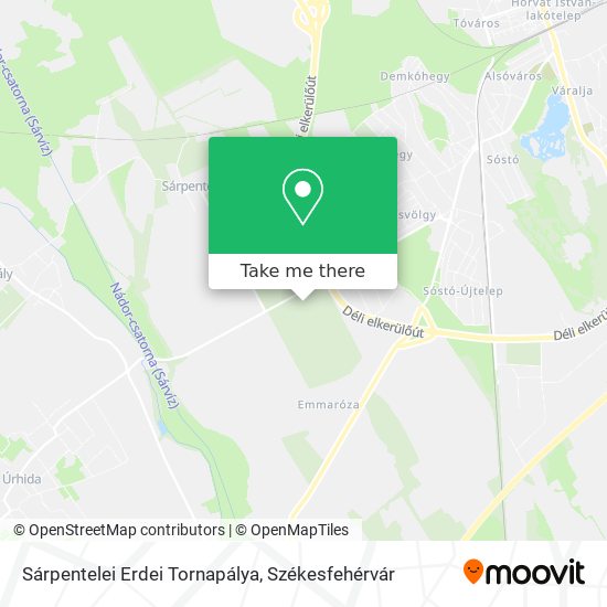 Sárpentelei Erdei Tornapálya map