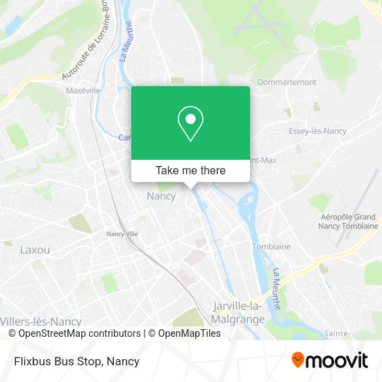 Flixbus Bus Stop map
