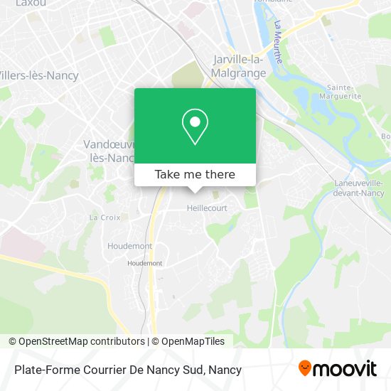 Mapa Plate-Forme Courrier De Nancy Sud