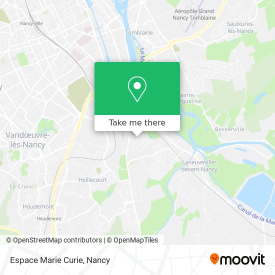 Espace Marie Curie map