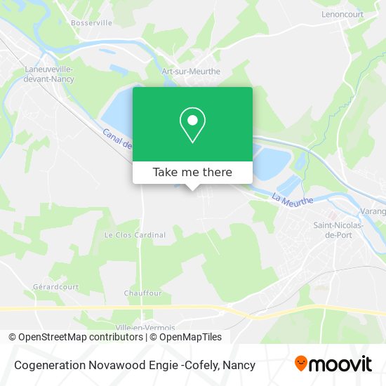 Cogeneration Novawood Engie -Cofely map