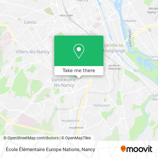 École Élémentaire Europe Nations map