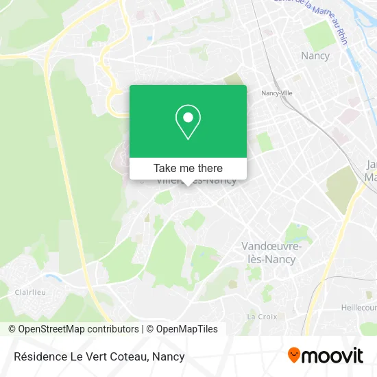 Résidence Le Vert Coteau map