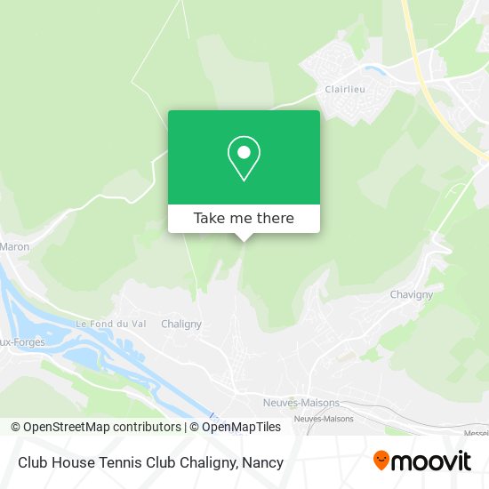 Club House Tennis Club Chaligny map