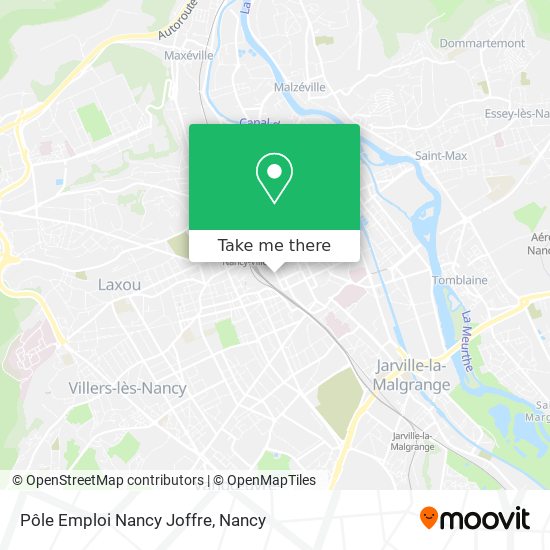 Pôle Emploi Nancy Joffre map
