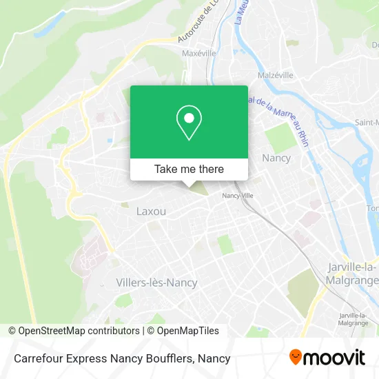 Carrefour Express Nancy Boufflers map