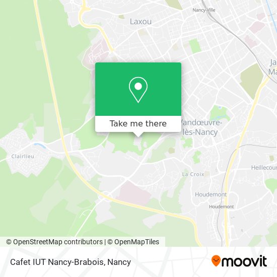 Mapa Cafet IUT Nancy-Brabois