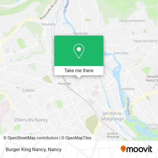 Burger King Nancy map