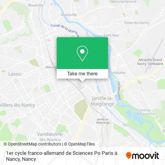 1er cycle franco-allemand de Sciences Po Paris à Nancy map