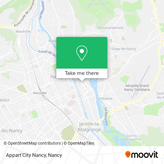 Mapa Appart'City Nancy