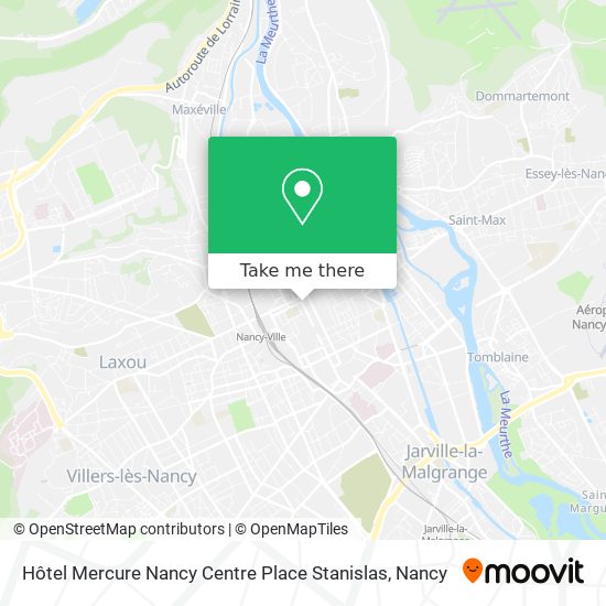 Hôtel Mercure Nancy Centre Place Stanislas map