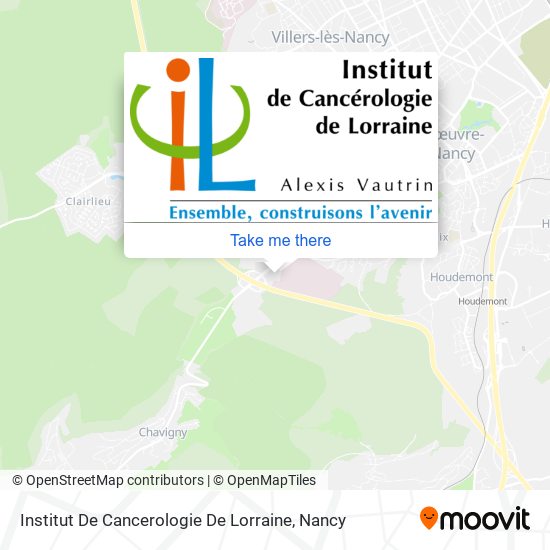 Mapa Institut De Cancerologie De Lorraine