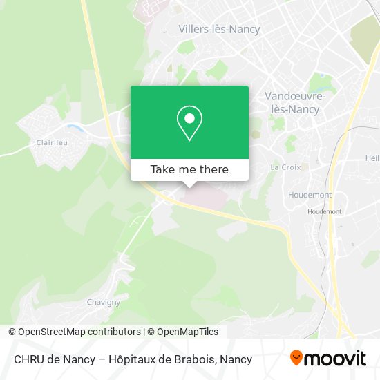 CHRU de Nancy – Hôpitaux de Brabois map