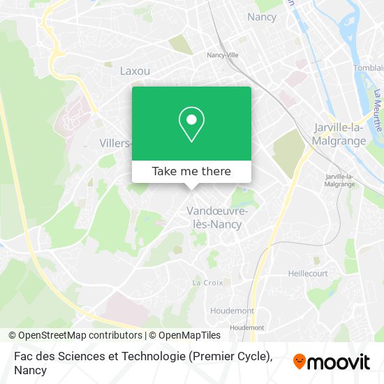 Fac des Sciences et Technologie (Premier Cycle) map