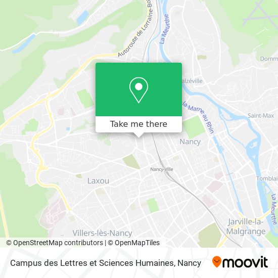 Campus des Lettres et Sciences Humaines map