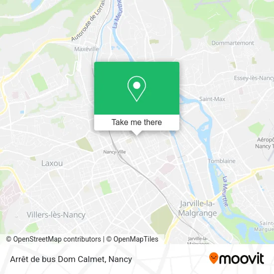 Arrêt de bus Dom Calmet map