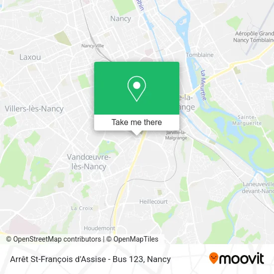 Arrêt St-François d'Assise - Bus 123 map