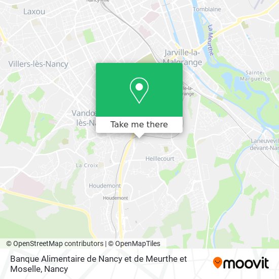 Mapa Banque Alimentaire de Nancy et de Meurthe et Moselle