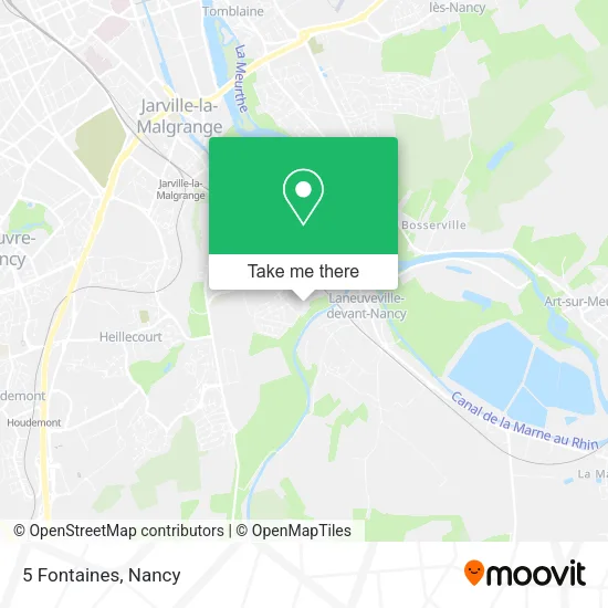 5 Fontaines map