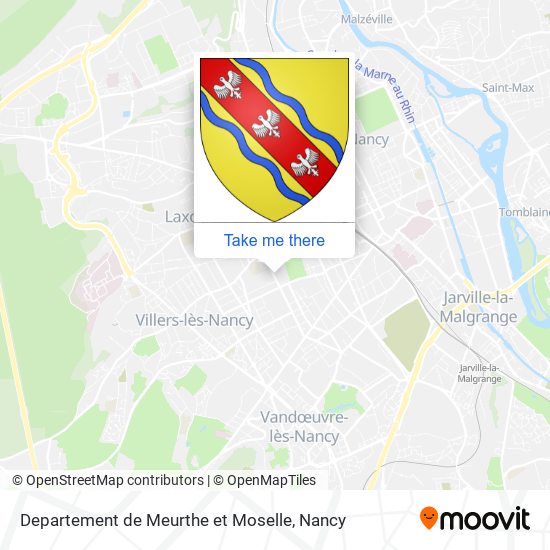 Mapa Departement de Meurthe et Moselle