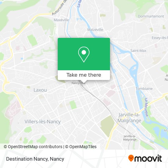 Destination Nancy map