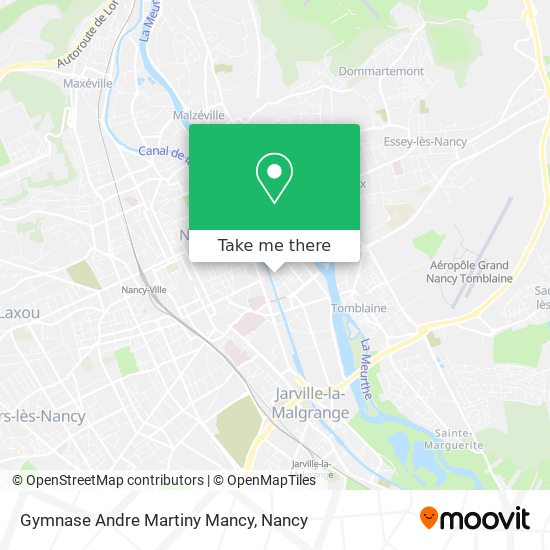 Mapa Gymnase Andre Martiny Mancy