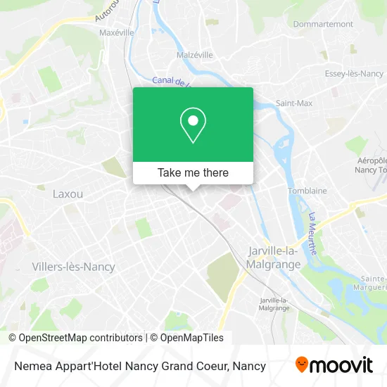 Nemea Appart'Hotel Nancy Grand Coeur map