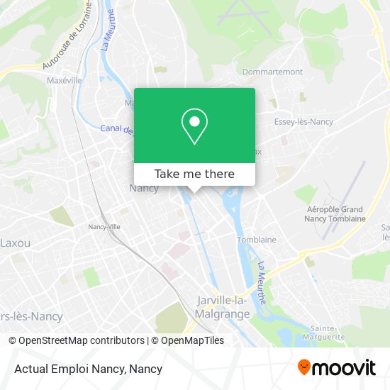 Actual Emploi Nancy map