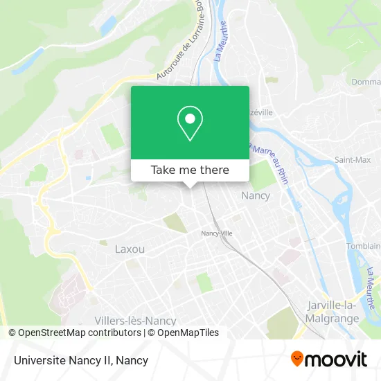 Universite Nancy II map