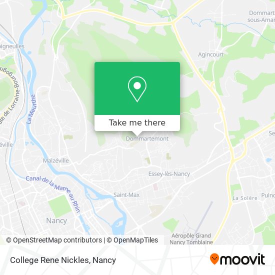 College Rene Nickles map