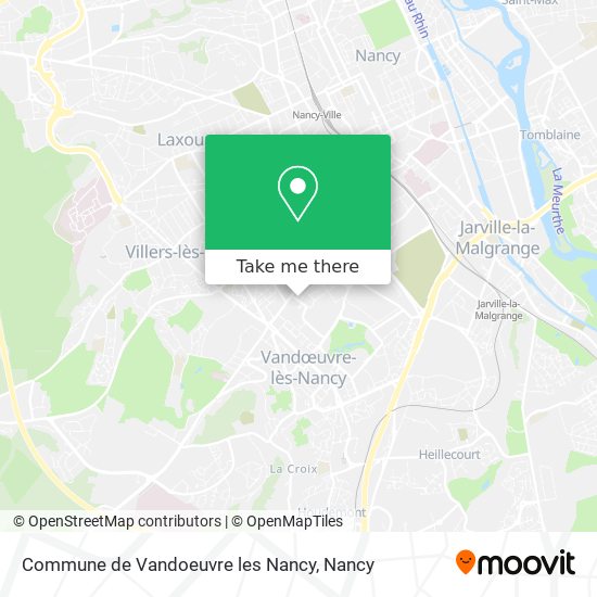 Mapa Commune de Vandoeuvre les Nancy