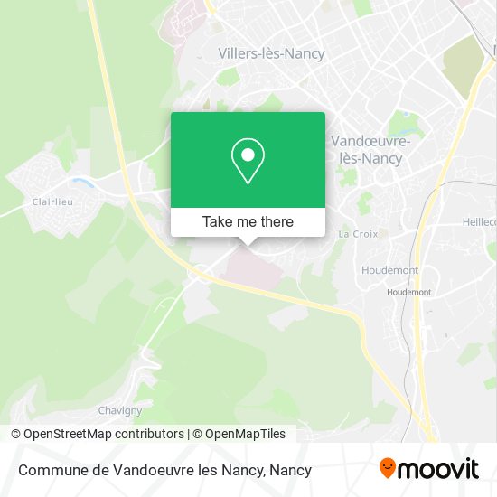 Mapa Commune de Vandoeuvre les Nancy