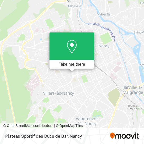 Mapa Plateau Sportif des Ducs de Bar