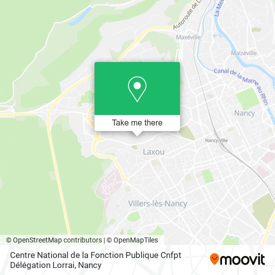 Centre National de la Fonction Publique Cnfpt Délégation Lorrai map