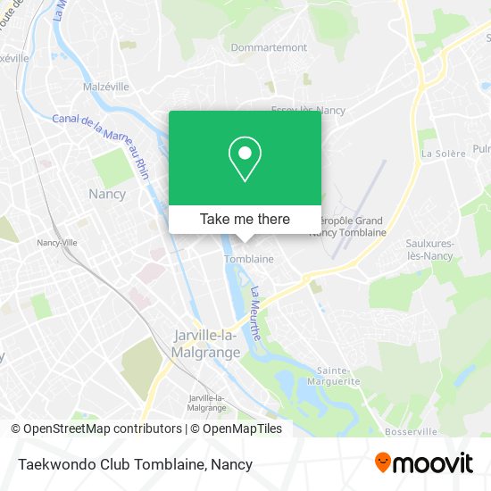 Mapa Taekwondo Club Tomblaine