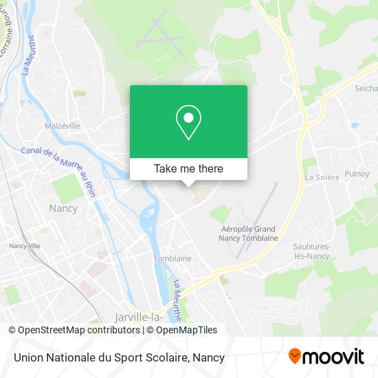 Union Nationale du Sport Scolaire map