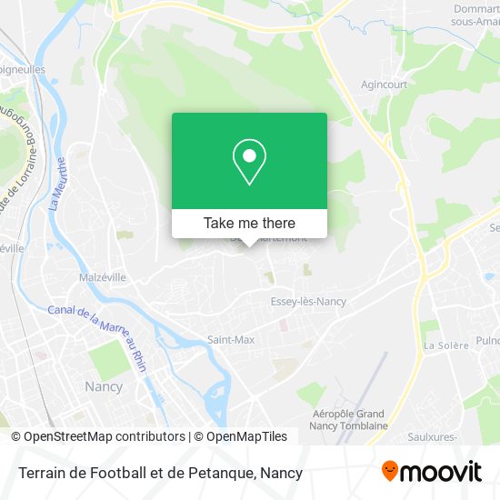 Mapa Terrain de Football et de Petanque