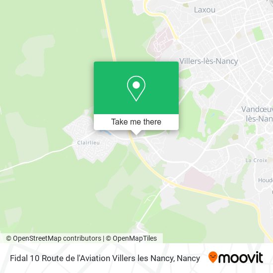 Mapa Fidal 10 Route de l'Aviation Villers les Nancy