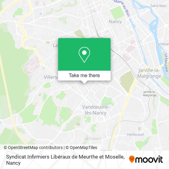 Syndicat Infirmiers Libéraux de Meurthe et Moselle map