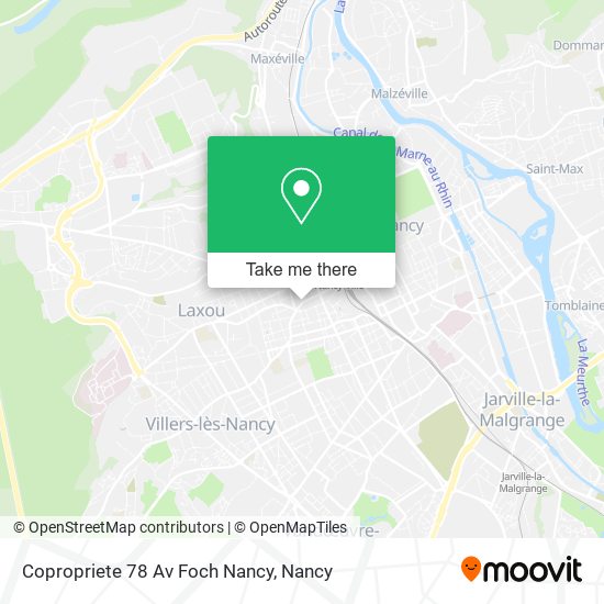 Mapa Copropriete 78 Av Foch Nancy