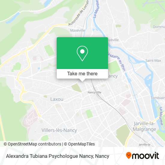 Alexandra Tubiana Psychologue Nancy map