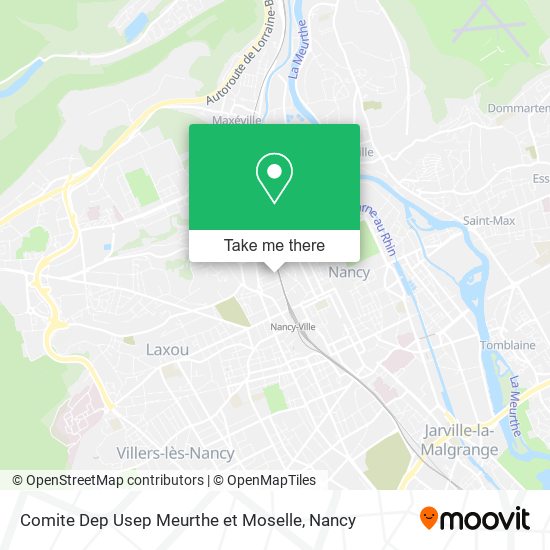 Comite Dep Usep Meurthe et Moselle map