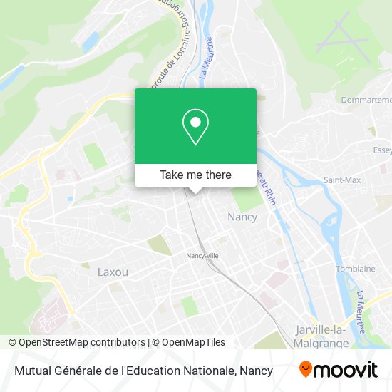Mutual Générale de l'Education Nationale map