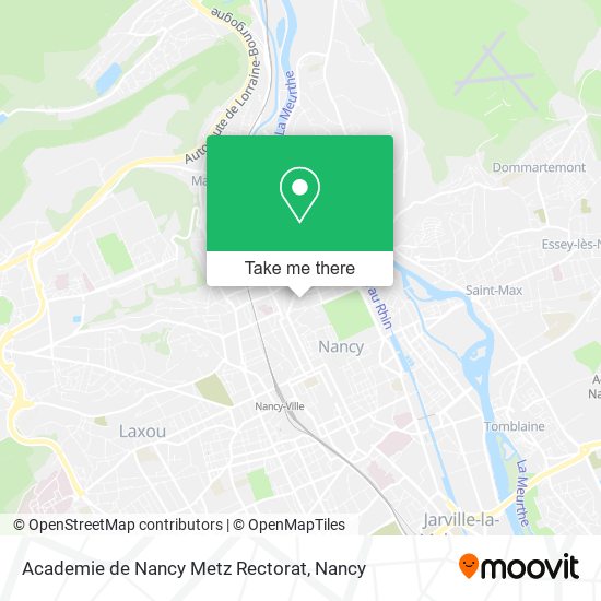 Academie de Nancy Metz Rectorat map