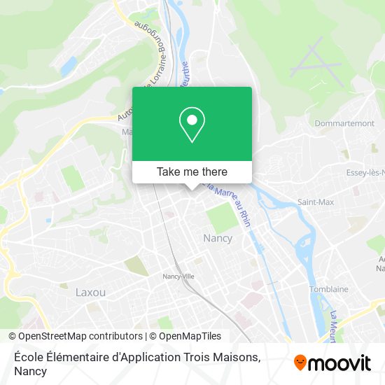 Mapa École Élémentaire d'Application Trois Maisons