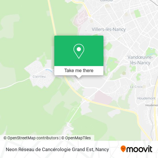 Neon Réseau de Cancérologie Grand Est map