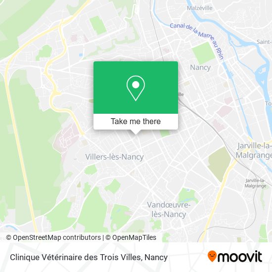 Clinique Vétérinaire des Trois Villes map