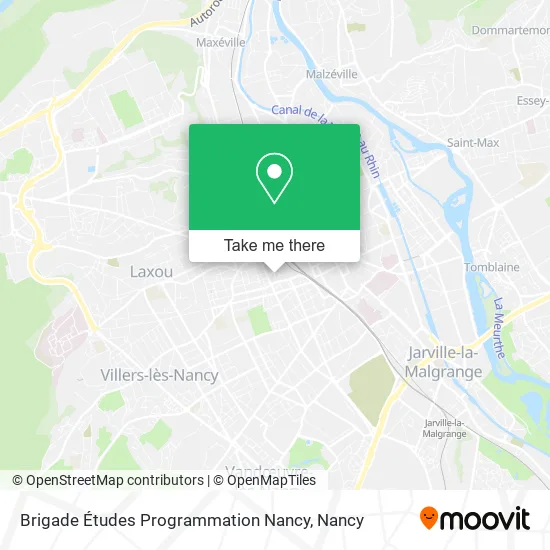 Brigade Études Programmation Nancy map
