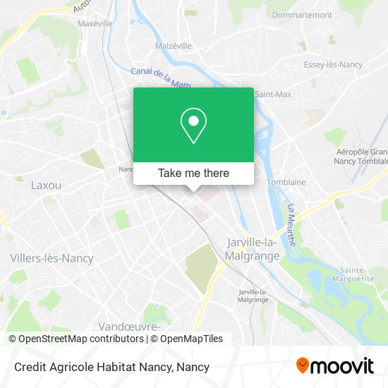 Credit Agricole Habitat Nancy map